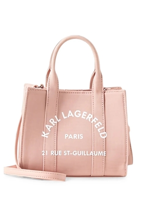 Karl Lagerfeld logo-print mini tote bag - Pink