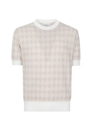 Ballantyne diamond-pattern T-shirt - Neutrals
