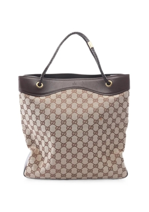 Gucci Pre-Owned 00s GG-canvas braided-handle tote bag - Neutrals