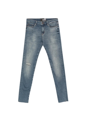 Love Moschino distressed frayed-hem jeans - Blue