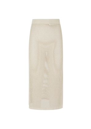 MC2 Saint Barth Darline crochet-knit midi skirt - Neutrals