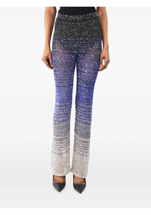 Missoni Pre-Owned sequin-embellished slim-fit trousers - Blue
