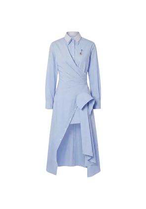 Monse cascade-detail shirt dress - Blue