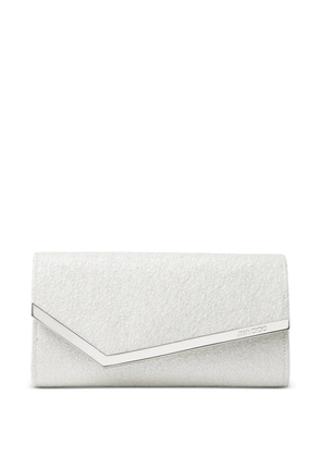 Jimmy Choo Emmie glitter clutch bag - Silver