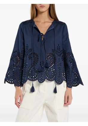 Christy Lynn Kora broderie-anglaise blouse - Blue