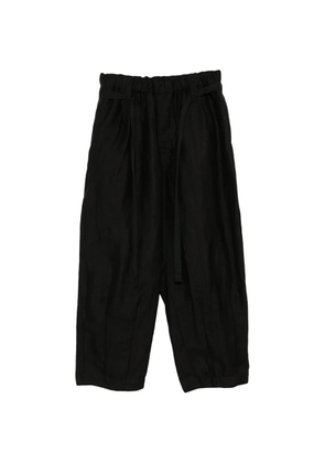 Klasica drawstring elasticated-waist trousers - Black