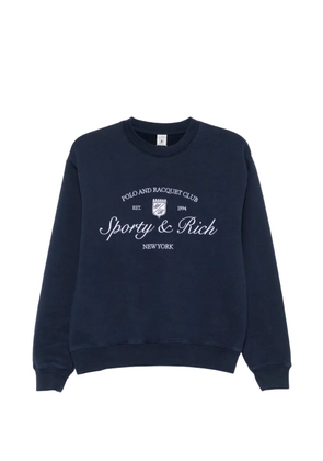 Sporty & Rich logo-embroidered sweatshirt - Blue