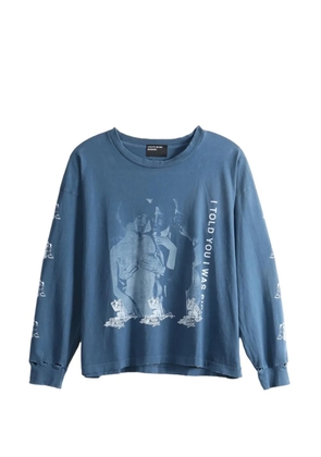 Enfants Riches Déprimés graphic-print distressed long-sleeve T-shirt - Blue