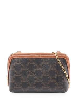 Celine Pre-Owned 20s Triomphe chain cross body bag - Black
