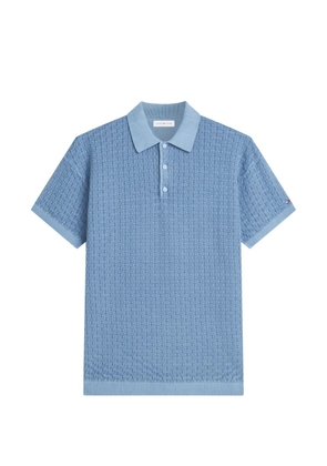 Tommy Hilfiger basket-weave polo shirt - Blue