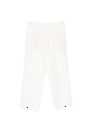 Klasica drawstring button-cuff trousers - White