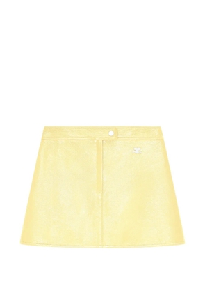 Courrèges vinyl-effect mini skirt - Yellow