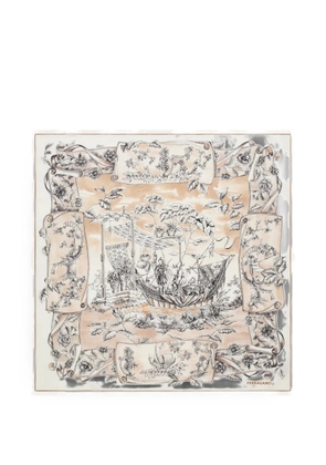 Ferragamo Voyage print square scarf - Neutrals