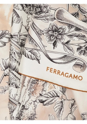 Ferragamo Voyage print square scarf - Neutrals