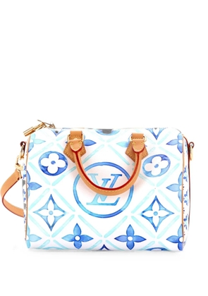 Louis Vuitton Pre-Owned Speedy Bandouliere Bag By The Pool Monogram Tile Canvas 25 shoulder bag - Blue