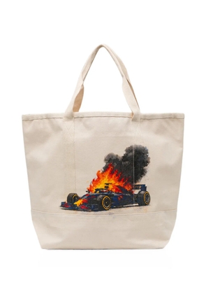 Melt graphic-print tote bag - Neutrals