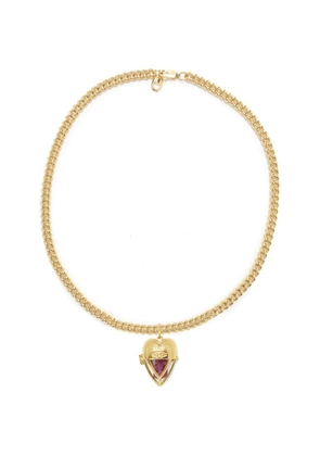 Capsule Eleven heart-pendant ruby necklace - Gold