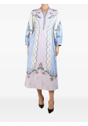 Vilshenko maxi floral-print dress - Purple
