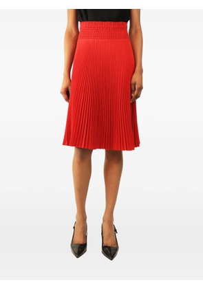 Prada Pre-Owned smocked-pleated midi skirt - Red