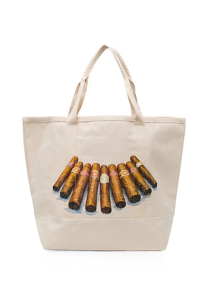 Melt graphic-print tote bag - Neutrals