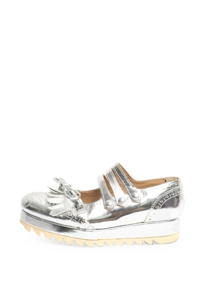 Comme des Garçons TAO fringed platform shoes - Silver