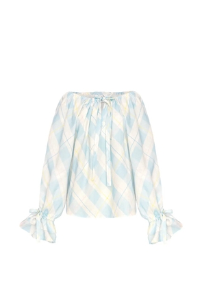 Sleeper Cha-Cha billowy-sleeves blouse - Blue