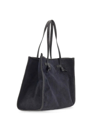 MARCELLA CLUB Marcella ribbed-suede shoulder bag - Blue