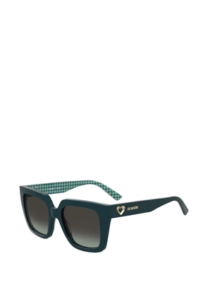 Love Moschino square-frame logo-plaque sunglasses - Green