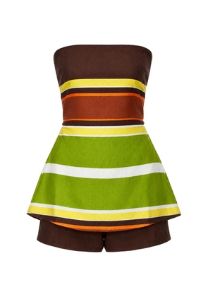 Faithfull the Brand Solmar striped strapless top - Brown