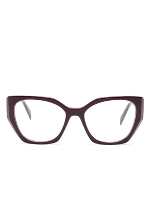 Prada Eyewear geometric-frame glasses - Red