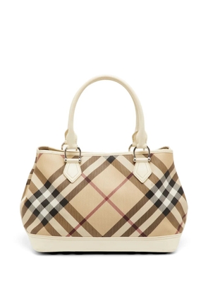 Burberry Pre-Owned Eden Nova Check tote bag - White