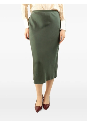 ANINE BING satin-finish midi skirt - Green