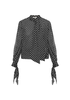 FRAME polka-dot tie-fastening blouse - Black