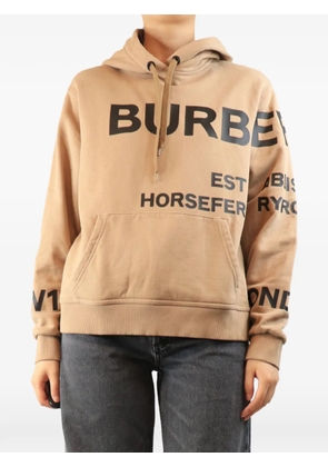 Burberry Pre-Owned Horseferry printed hoodie - Neutrals
