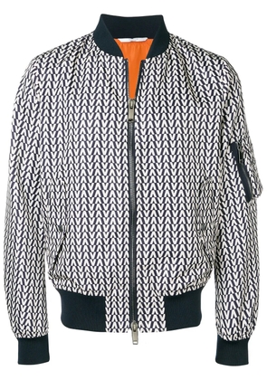 Valentino Garavani logo print bomber jacket - Blue