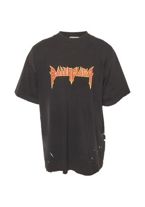 Balenciaga Pre-Owned Metal-logo T-shirt - Black