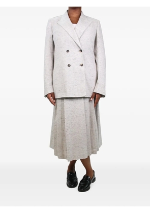 Gabriela Hearst double-breasted pleated skirt set - Grey