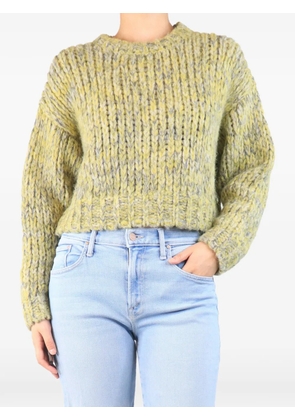 FRAME cable-knit cropped sweater - Green