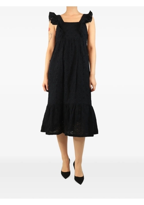 Ba&Sh broderie anglaise ruffled midi dress - Black