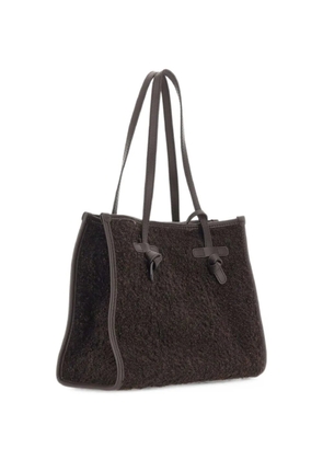 MARCELLA CLUB Marcella bouclé-effect tote bag - Brown