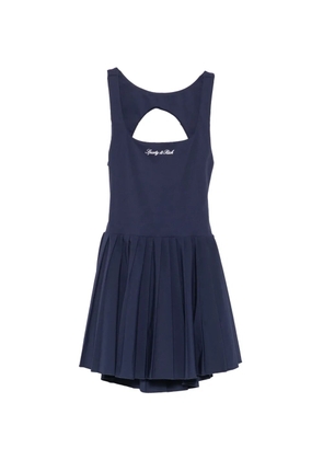 Sporty & Rich logo-print pleated performance dress - Blue
