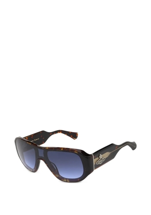 Vivienne Westwood Orb geometric-frame sunglasses - Brown
