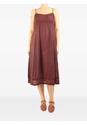 Dosa lace-trim slip midi dress - Red