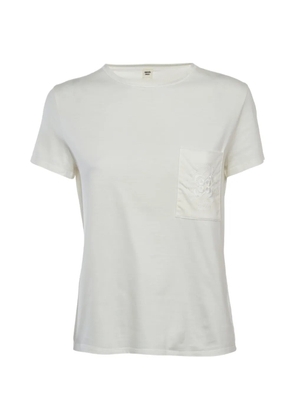 Hermès Pre-Owned embroidered pocket T-shirt - White