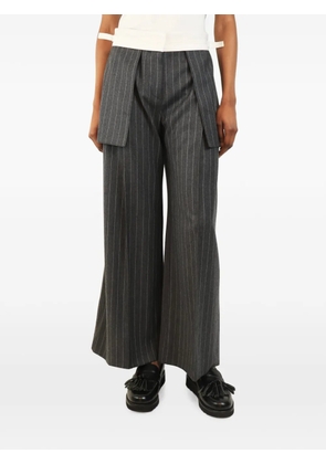 Serena Bute pinstripe inside-out trousers - Grey