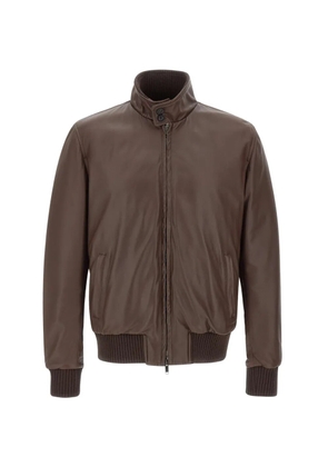 VOLFAGLI Fox18 America leather jacket - Brown