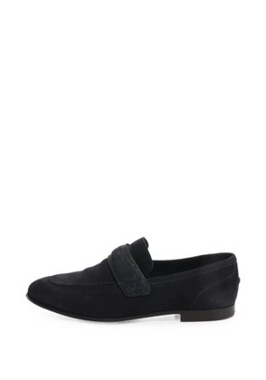Brunello Cucinelli Vintage Monili bead-embellished suede loafers - Blue