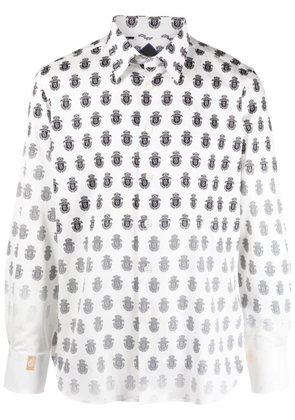 Billionaire monogram-print shirt - White