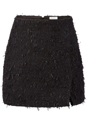 Nina Ricci frayed tweed mini skirt - Black