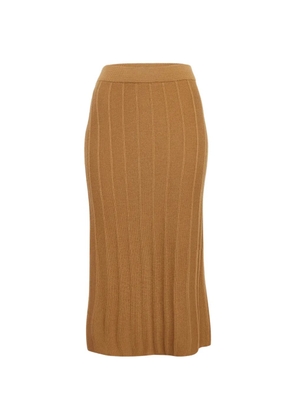 Max Mara midi Leisure ribbed-knit skirt - Neutrals